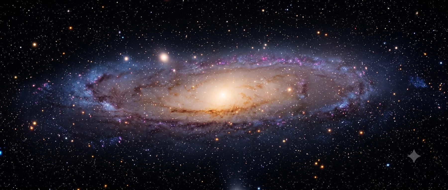 Spiral galaxy in deep space — an extreme low-light scene