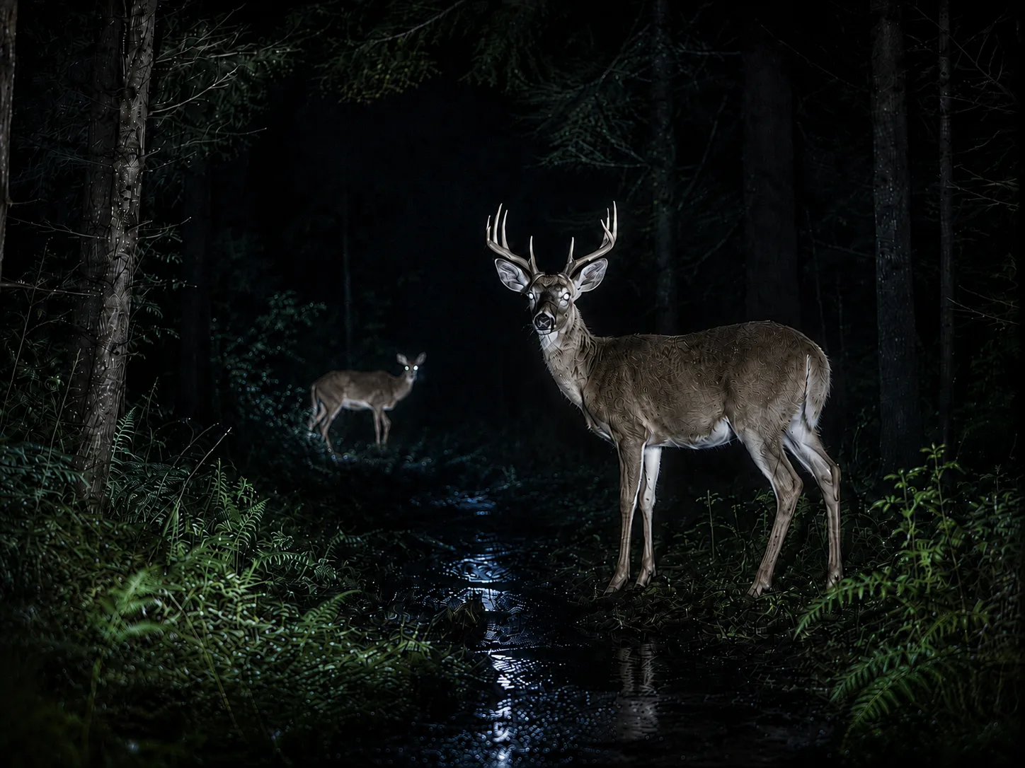 Infrared night-vision footage enhanced without clipped hot spots